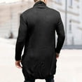 thumbnail image 4 of Toimothcn Mens Sweater Casual Long Length Sweater Coat Simple Solid Color Oversized Warm Loose Fit Knit Cardigan Coat Suitable For Dailywear, 4 of 7