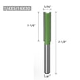 thumbnail image 1 of 1-7pc 1/4" Shank Single Double Flute Straight Router Bit Milling Cutter for Wood, 1 of 5