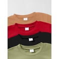 thumbnail image 4 of PureChapter 4 Pack Boys T Shirts Short Sleeve Crewneck Graphic Tees Set for Big Boys Summer Clothes, 4 of 7