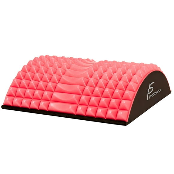 ProSource Arched Back Stretching Spike Non-powered Orthopedic Traction Device and Spinal Lower Lumbar Massage Support, Pink