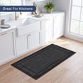 thumbnail image 4 of ICEANT 2'x4' Non-Slip Doormat with Gripper, Geometric Style Entryway Rectangle Rug, Machine Washable Aesthetic Throw Carpet for Bedroom Living Room Hallway, Black, 4 of 5