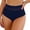 A-Navy24, variant on Women's Bikini Swimsuits Bottom Sexy Mesh Sheer High Waisted Tummy Control Ruched Full Coverage Swim Briefs Comfy Beachwear