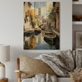 thumbnail image 2 of Designart "Dramatic Canals Beige Canal Majesty I" Cityscapes Print on Natural Pine Wood, 2 of 5