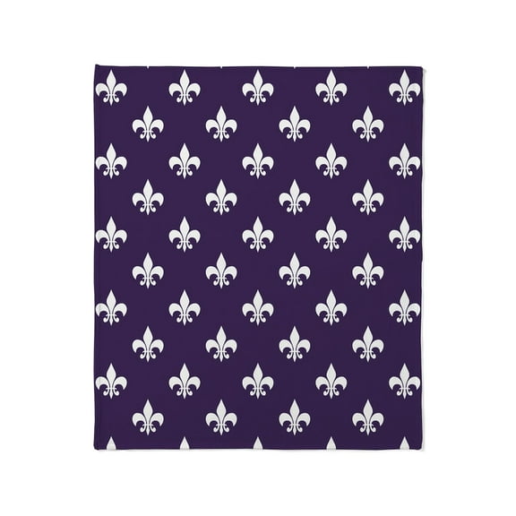 CafePress - Dark Purple Fleur De Lis Throw Blanket - Soft Fleece Throw Blanket, 50"x60" for All Ages