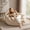 Apricot, variant on Sanae 4FT Bean Bag Chair for Adults, Memory Foam Filler Beanbag with Removable Washable Flannel Cover, Lazy Sofa for Living Room, Black