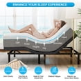 thumbnail image 6 of Queen Adjustable Bed Frame with Massage, Pillow-Tilt, Head and Foot Lift, Adjustable Height Bed Base with Wireless Remote & USB Ports, Zero Gravity , Anti-Snore, Smart APP Control, 6 of 8