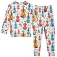 thumbnail image 2 of joogoo Guitar Music Notes 2 Piece Long Sleeve Tee and Pants Cotton Pajama Set 3T, 2 of 7