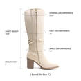 thumbnail image 4 of Botas DREAM PAIRS hasta la rodilla en ante beige con tacón grueso de 8 cm, 4 of 9