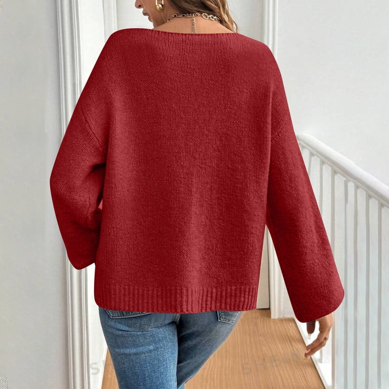 TrdSipl Womens Tie Front Cardigan Sweaters Cute Bowtie Long Puff 