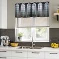 thumbnail image 4 of 2 Pack Valances for Window, Window Forest Short Curtains for Kitchen Bedroom Living Room, Vintage Arched Black Green Rod Pocket Small Window Treatment Valance Drapes 42 x 12 Inch, 4 of 8