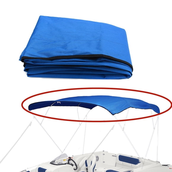 Boat Cover with Zipper Marine Grade 600D Fabric Rip Colorfast Storage Boots for Pontoon Deck Fishing Boats 3 Bow