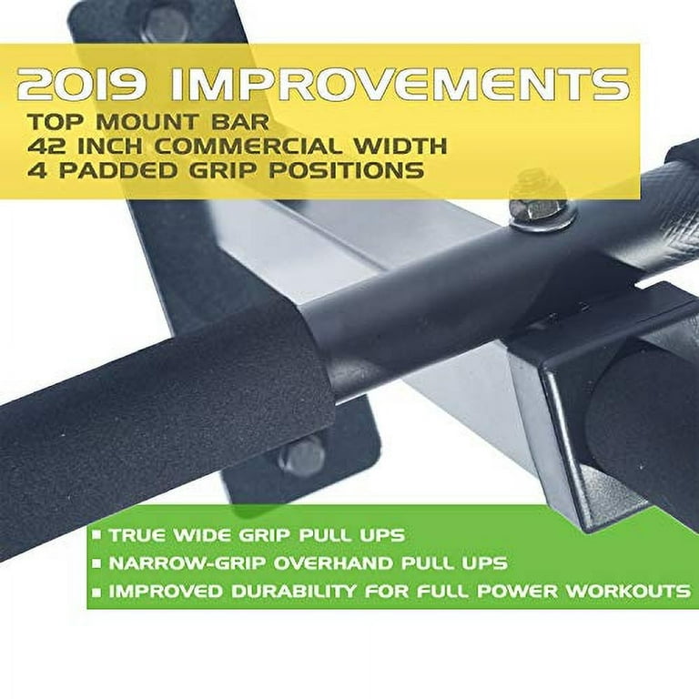 Ultimate Body Press Wall Mount Workout Pull Up Bar with Grip