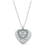 Personalized Family Jewelry Women's Love's Reflection Birthstone Pendant available in Sterling Silver, 10kt and 14kt Yellow and White Gold