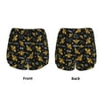 thumbnail image 6 of Uemuo Hohey Bee Golden Embroidery Pattern Women's Athletic Shorts High Waisted Running Shorts with Liner Pockets Gym Elastic Workout Shorts-X-Large, 6 of 9
