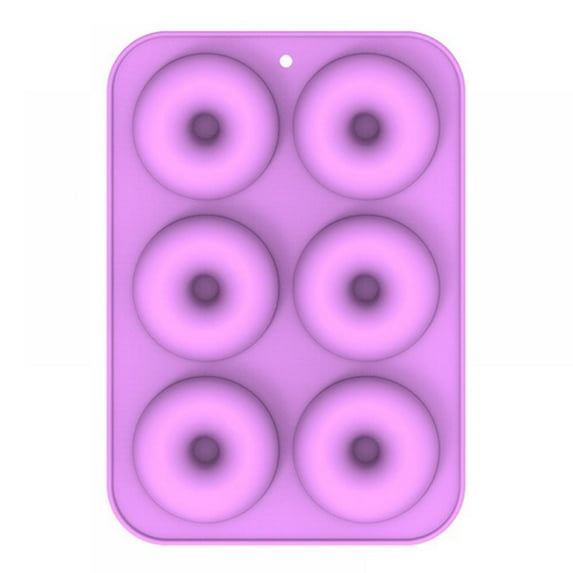 6 Even Donut Mold,Donut Mold Tray,Silicone Baking Tool,Non-stick Baking Mould,Dessert Mold Sheet Tray,for Donuts Mousse Cake