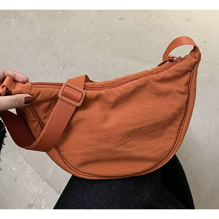Lightweight Nylon Crossbody Bag, Large Capacity Shoulder Bag, Hobo