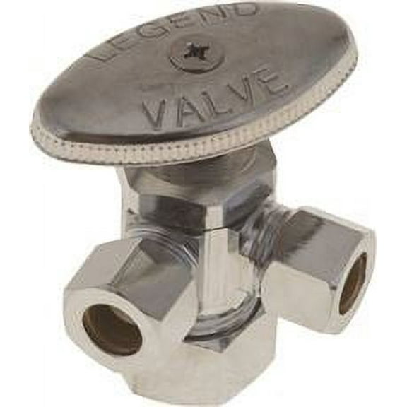 3-WAY DUAL ANGLE STOP VALVE 5/8" OD X 3/8" X 3/8", LEAD FREE