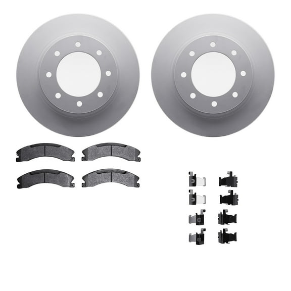 Dynamic Friction Company Front Geospec Brake Rotors with 5000 Advanced Brake Pads includes Hardware 4512-67147