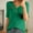 Green, variant on ALLLIST Women's Tops Ribbed Henley Elbow-Length T-Shirts Trendy Beige Solid Shirts Ladies Tops