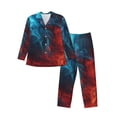 thumbnail image 1 of Balery Red And Blue Fire Pijama para Hombre de Dos Piezas con Manga Larga, Conjunto de Dormir y Descanso Suave con Bolsillos-Medium, 1 of 7