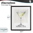thumbnail image 4 of Stupell Industries Modern Subtle Martini Drink Black Framed Print Under Glass, 13 x 16, by Kim Allen, 4 of 8