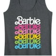 thumbnail image 3 of Barbie - Rainbow Stacked Logo - Women's Racerback Tank Top, 3 of 5