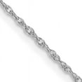 thumbnail image 2 of 14K Solid White Gold 0.8mm Rope Chain Twisted Link Necklace, 2 of 4