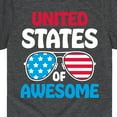 thumbnail image 3 of Instant Message - United States Of Awesome - Toddler & Youth Short Sleeve  T-Shirt, 3 of 6