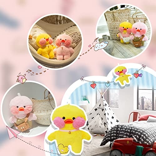 Bonita almohada de peluche de pato blanco | Peluche de algodón suave | Muñeco de ganso relajante para niños y adultos | Regalo abrazable de 30 cm | Bodega Aurrera en línea