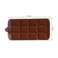 thumbnail image 2 of 12-Cavity Silicone Mini Rectangle Thin Waffle Chocolate DIY Mold Break-Apart Chocolate Chip, 2 of 4
