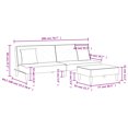 thumbnail image 4 of vidaXL 2 Piece Sofa Set with Pillows Black Velvet, 4 of 5