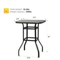 thumbnail image 2 of Bar Height Dining Table, Square Tempered Glass Top Metal Table for Patio, Backyard, Poolside and Garden, Black, 31.5"D x 31.5"W x 40"H, 2 of 5
