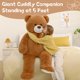 thumbnail image 2 of Peluche Teddy Bear Tezituor, tamaño grande, 150 cm, marrón oscuro, para niños, 2 of 5