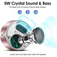 thumbnail image 3 of [LED Touch Design] Bluetooth Speaker, XLeader Portable Speaker with HD Sound/12-Hour Playtime/Bluetooth 4.1/Micro SD Support, for iphone/ipad/Tablet/Laptop/Echo dot (Rose gold),A-Pink Rose Gold, 3 of 21