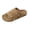 Khaki_003, variant on Domuza Women Double Buckle Slide Sandals, Adjustable Strap Cork Footbed Slip On Shoes, Comfortable Casual Summer Footwear Khaki 7(EU-38)