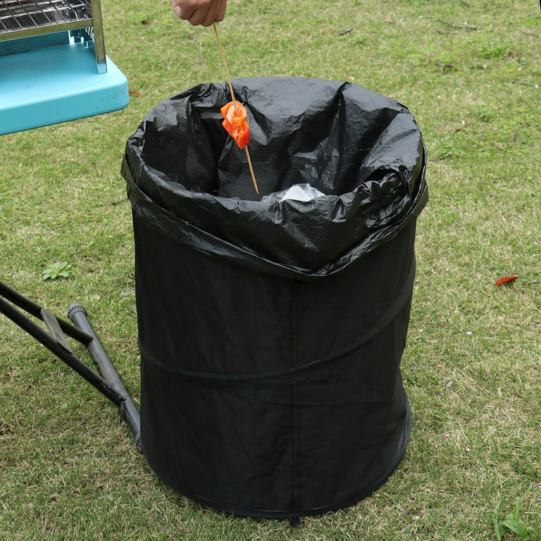 Camping Trash Can Pop-Up Trash Can/Recycle Bin, Car Garbage Can Reusable Outdoor  Trash Garden Yard Trash Bag Foldable Camping Recycling Bin Black 
