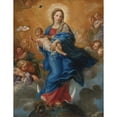 thumbnail image 2 of Carlo Maratti 15x18 Gold Ornate Wood Frame and Double Matted Museum Art Print Titled - Virgin of the Immaculate Conception, 2 of 4