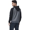thumbnail image 3 of Weilanxin Men's Color Block Pullover Fleece Hoodie Casual Hooded Sweatshirts Tops Full Zip Jacket with Pocket Athletic Hoodies For Men Black Contrast Dark Grey L, 3 of 10