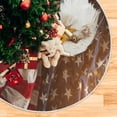 thumbnail image 5 of FMSHPON North American Bald Eagle Xmas Christmas Tree Skirt Stand Mat for Holiday Party Decoration Indoor Outdoor 36 inches, 5 of 6