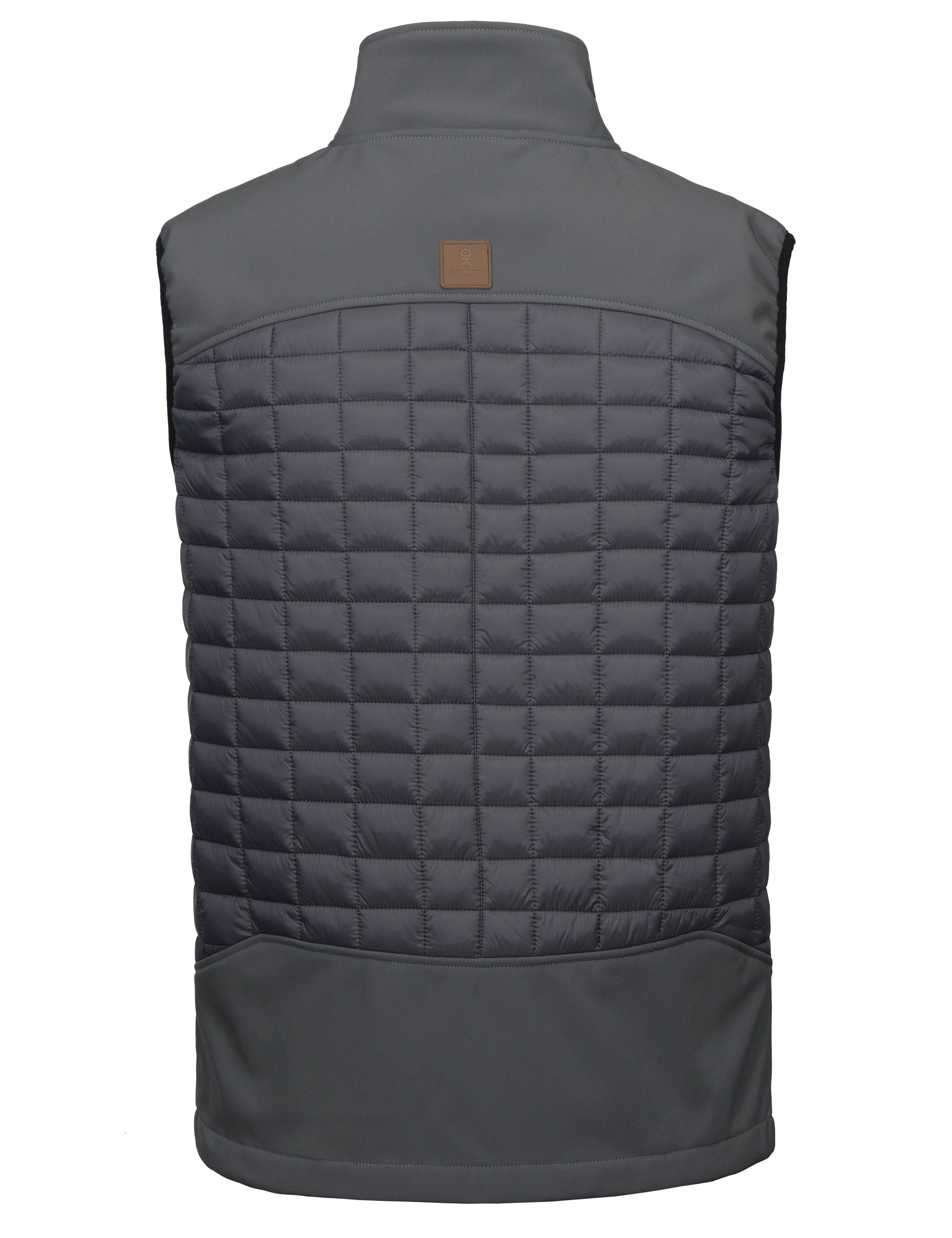 Little Donkey Andy Men’s Lightweight Puffer Vest, Warm Outdoor Sleeveless Jacket for Hiking Travel Running Grey M