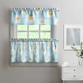 thumbnail image 2 of Vintage Bohemian Curtains 24" Short - 3 Panel Rustic Floral Farmhouse Set with Wildflowers, Country Rod Pocket Treatment, 2 of 6