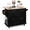 Black-Drop Leaf, variant on RichYa Kitchen Island with Storage, Rolling Kitchen Cart with Lockable Wheels, Rubber Wood Tabletop Kitchen Island Table for Kitchen, Living Room, White