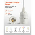 thumbnail image 4 of VEVOR Plug in Hanging Light Cord Kit, 16ft Lantern Extension Cords, 2 Pack E26 Light Socket Lamp Cord Replacement, Secure & Sturdy, Easy to Install, Pendant Lamp Kit On/Off Switch & Socket Rings, 4 of 9
