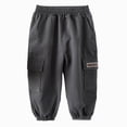 thumbnail image 5 of Gibobby Boys Pants Boys Athletic Pants Sweatpants Soft Jogger 3T 4T 5T 6T 7T Pants With Pockets Elastic Waist Drawstring For Kids School Sports Little Boys Winter Pants(4-5 Years,Grey), 5 of 5