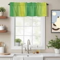 thumbnail image 2 of Green Yellow Ombre Valance Curtain for Windows Color Stripe Gradient Abstract Texture Rod Pocket Curtain Valances Short Window Treatments Panels for Kitchen Bathroom Laundry Basement 42 x 18 Inch, 2 of 9