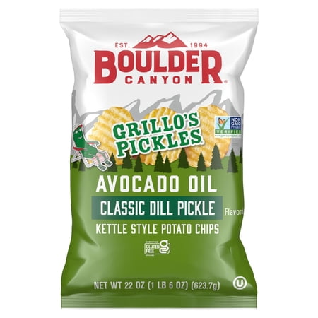 Boulder Canyon Classic Dill Pickle Potato Chips, 22 Ounce
