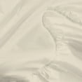 thumbnail image 6 of Color Sense 100% Cotton Percale Single Fitted Bedsheet Cool & Crisp Full Ivory, 6 of 8