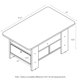 thumbnail image 2 of Mesa de centro Furinno Andrey con cajón para papelera, nogal Columbia / marrón oscuro 11158CWN / DBR Furinno 11158CWN/DBR, 2 of 2