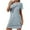 Blue, variant on MuZeFu Nightgowns for Women Short Sleeve Women's Oversized Short Nightgown Fashion Chest Print Short Sleeve Nightdress