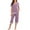 Purple, variant on 2 Piece Sets for Women Fashion Casual Loose Solid Round Neck Short Sleeved Capris Home Set Pajamas And Pajamas